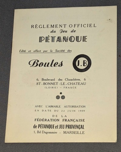 Règlement officiel jeu de - du,